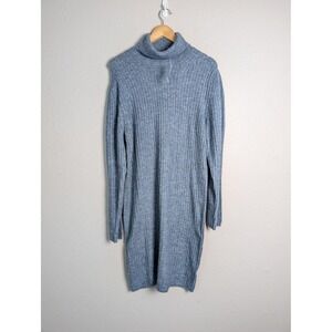 Gap Sweater Womens XXL Blue Turtleneck Pullover Relaxed Knit Acrylic‎ Blend